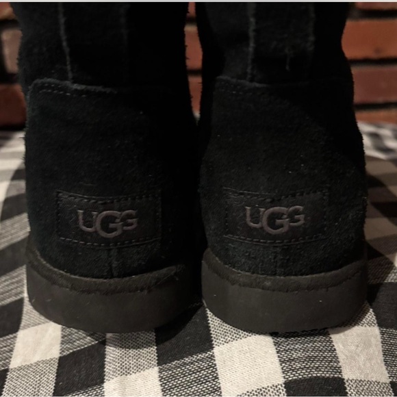 Women's UGG Black Suede Boots - Picture 2 of 6